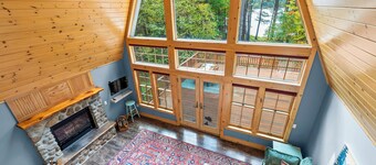 Lakefront Adirondack A Frame Chalet Direct Access to ATV and Snowmobile Trails