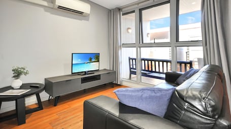 Living area. Substantial Studio 1x1