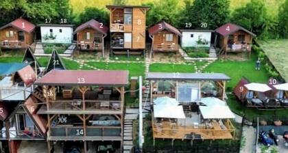 White Bosnian pyramid glamping