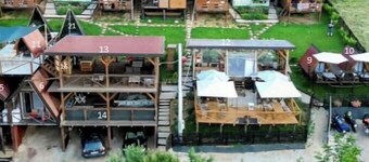 White Bosnian pyramid glamping