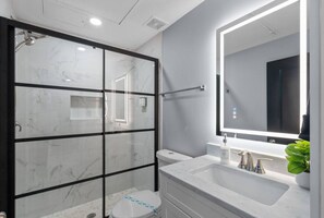 Hair dryer, towels