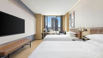 Comfort Room, 2 Double Beds, City View