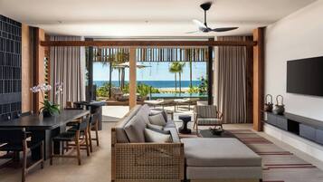 Penthouse, 1 cama King size y sofá cama, para no fumadores | Sala de estar