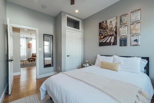 Stylish Apt 40 mins from NYC - TV/Laundry