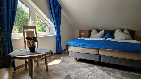 2 bedrooms, in-room safe, iron/ironing board, travel crib