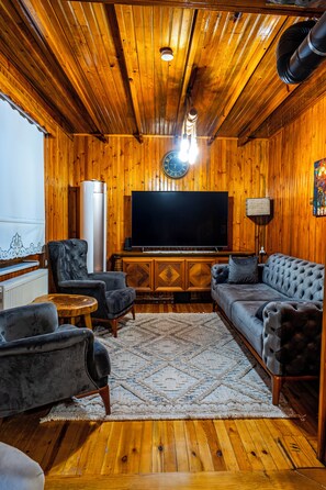 Chalet Deluxe, vue montagne | Salle de séjour