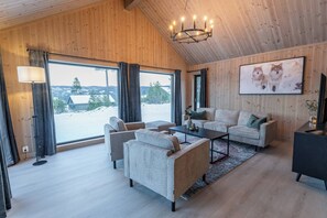 House, 4 Bedrooms, Balcony, Mountain View | Living room - Lodge at ski Centre, Crosscountry Trail, Sauna (Nes)
