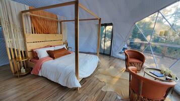 1 sovrum och sängkläder