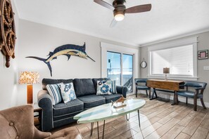 Condo, 1 King Bed with Sofa bed (Sand Castles West II G4- FinView) | Living area - Sand Castles West II G4- Finview (Panama City Beach)