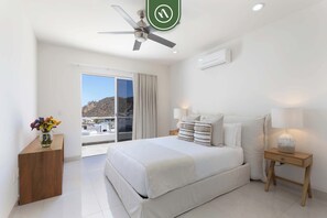 3 bedrooms, desk, iron/ironing board, travel cot