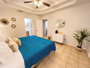 2 bedrooms, iron/ironing board, internet, bed sheets