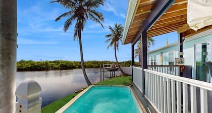 Waterfront getaway with private pool, dock, and washer & dryer