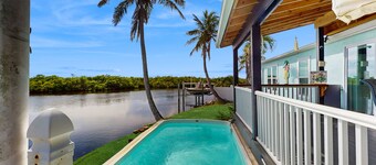 Waterfront getaway with private pool, dock, and washer & dryer