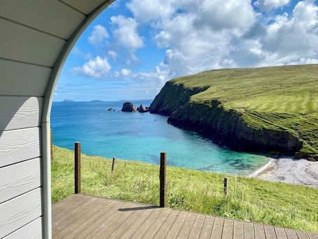 Premium bedding, individually decorated, individually furnished. SEApods Luxury Glamping - Isle of Lewis