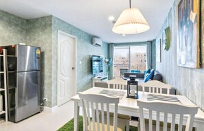 Appartement, 1 slaapkamer, toegankelijk voor mindervaliden, balkon | Dineerruimte