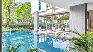 Apartment, 1 Bedroom, Accessible, Balcony | Pool | Outdoor pool