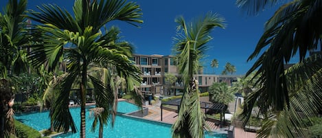 Apartment, 1 Schlafzimmer, barrierefrei, Balkon | Pool | Außenpool