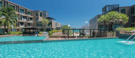 Apartment, 1 Bedroom, Accessible, Balcony | Pool | Outdoor pool