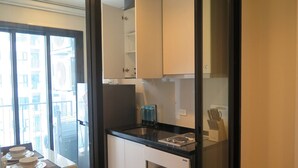 Apartment, 1 Schlafzimmer, barrierefrei, Stadtblick | Eigene Küche