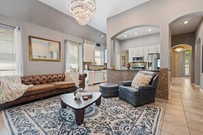 TV, fireplace, computer monitors