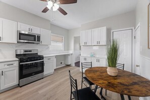 Microwave, oven, stovetop, dishwasher