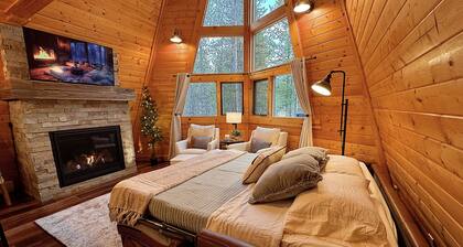 Cozy A-Frame, Forest Retreat w Hot Tub & Fire Pit - Twin Lakes
