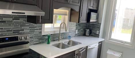 Microwave, oven, stovetop, dishwasher