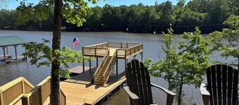 Lakefront Home, New Dock, Stone Fire Pit Overlooking Lake Wedowee, Sleeps 10