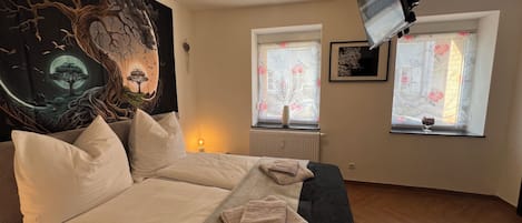 1 makuuhuone, silitysrauta/-lauta, vauvan matkasänky, Wi-Fi