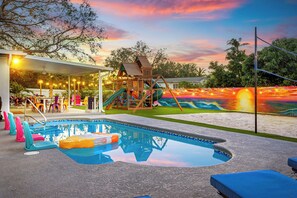 Outdoor pool, a heated pool