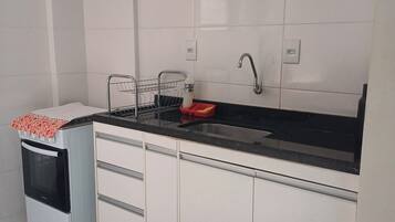 Fridge, microwave, oven, toaster