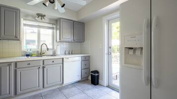 Microwave, oven, stovetop, electric kettle