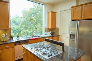 Microwave, oven, stovetop, dishwasher
