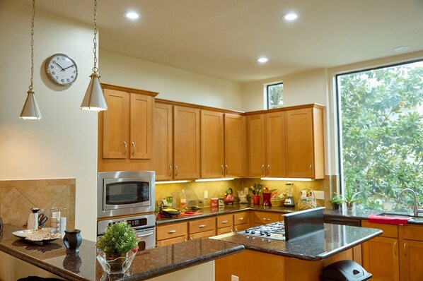 Microwave, oven, stovetop, dishwasher