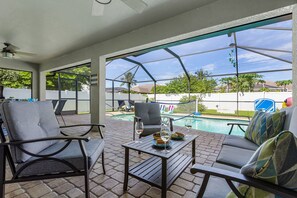 A heated pool