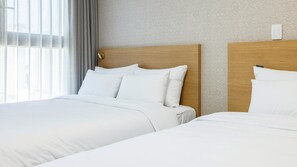 Premium bedding, soundproofing, free WiFi, bed sheets