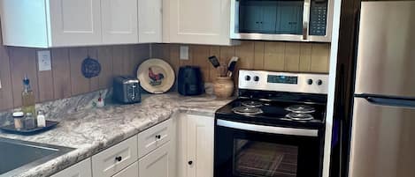 Microwave, oven, stovetop, dishwasher