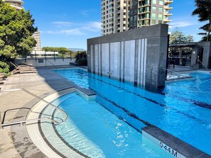 Outdoor pool, a heated pool