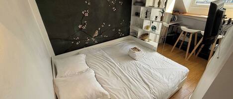 Desk, iron/ironing board, travel cot, free WiFi