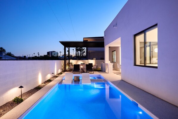 A heated pool