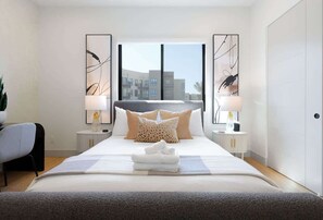5 Schlafzimmer, Schreibtisch, Bügeleisen/Bügelbrett, Reisekinderbett