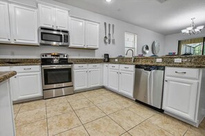 Microwave, oven, stovetop, dishwasher