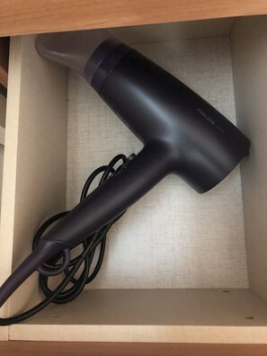 Shower, hair dryer