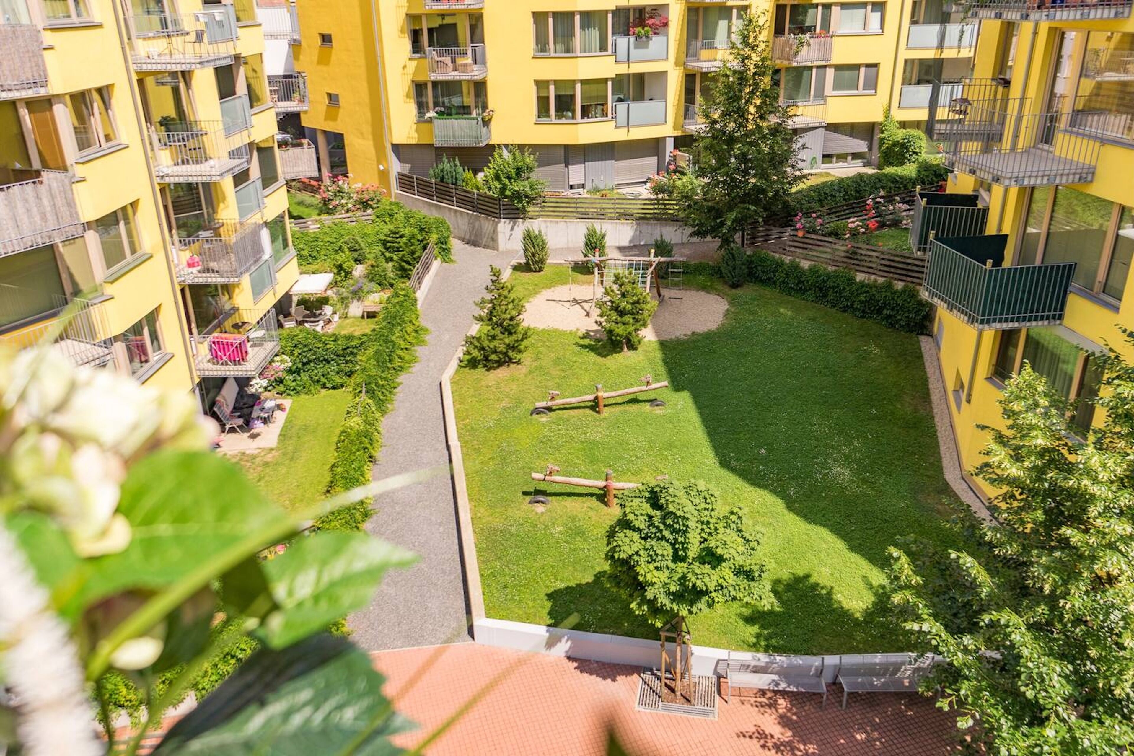 Apartamento, sacada, vista para o pátio | Vista da sacada