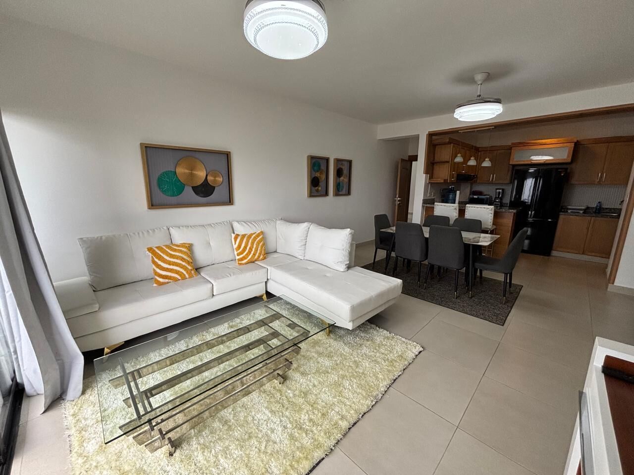 Family Apartment, Mountain View | Living area | 50-inch Smart TV with digital channels