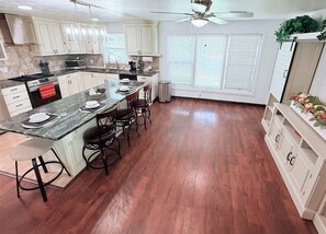 Microwave, oven, stovetop, dishwasher