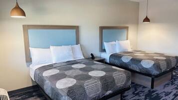 Een bureau, een laptopwerkplek, gratis wifi