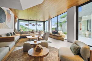 Villa, 6 Bedrooms, Mountain View | Living area | 65-inch Smart TV with cable channels, Netflix, streaming services