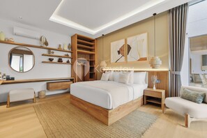 Villa, 6 chambres, vue montagne | Bureau, espace de travail pour ordinateur portable