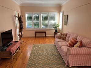 Smart TV, DVD player, books